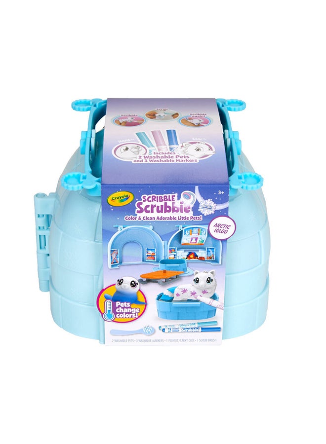Scribble Scrubbie Pets Arctic Igloo Playset 13.02x16.04x12.86cm