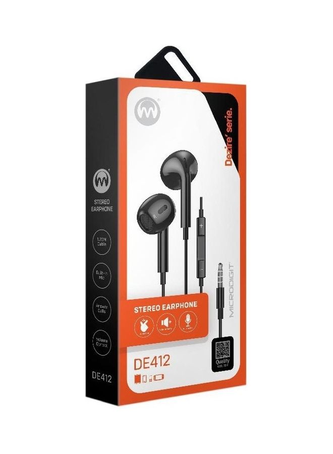 ميكرو ديجيت سماعة أذن ستيريو أسود - Image 1