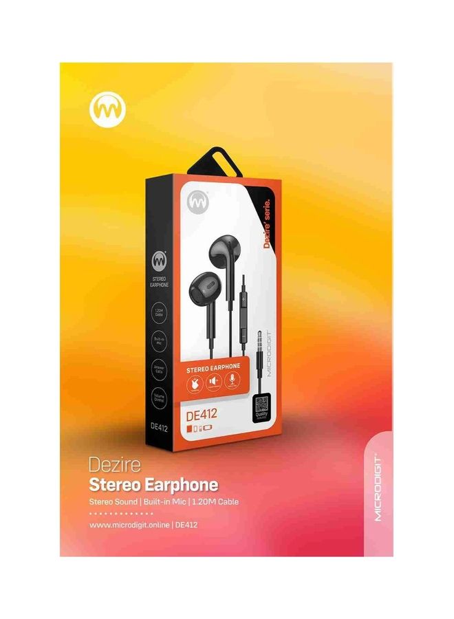 ميكرو ديجيت سماعة أذن ستيريو أسود - Image 3