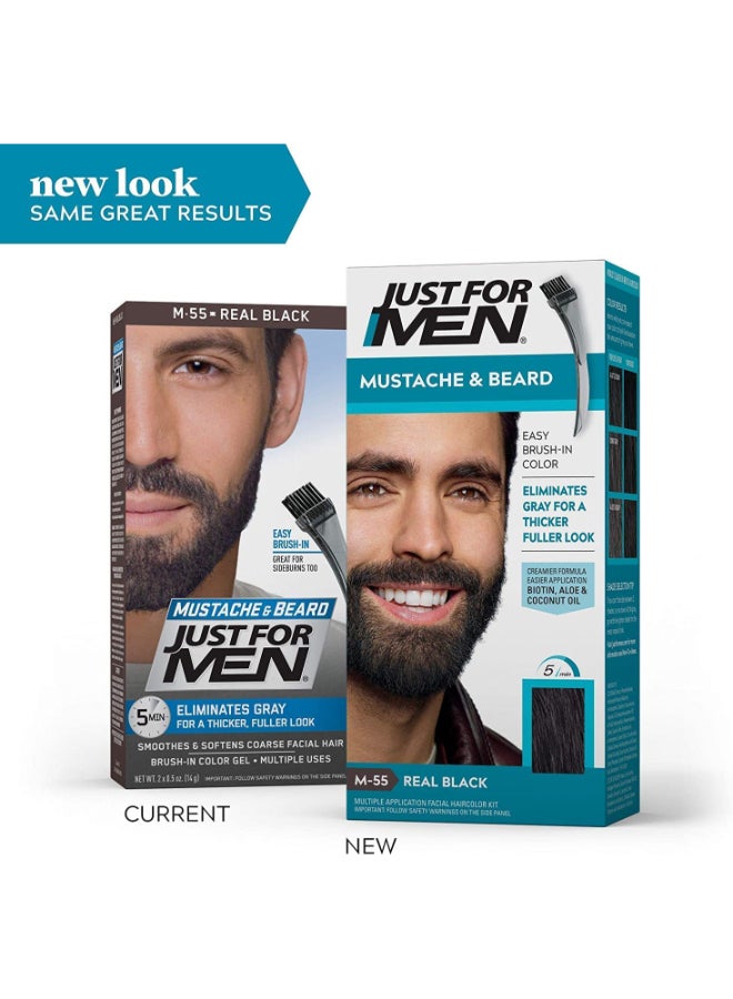 Just For Men Color Gel for Mustache and Beard M-55 Real Black 14 g M-55 Real Black