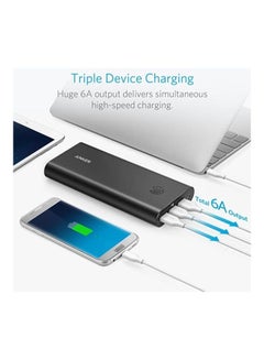 26800.0 mAh PowerCore26800 - Premium Portable Charger with Qualcomm Quick Charge 3.0 (in- and output) and PowerIQ Technology, Dual Input Ports, Aluminum Shell, and High Capacity 26800mAh External Battery Black