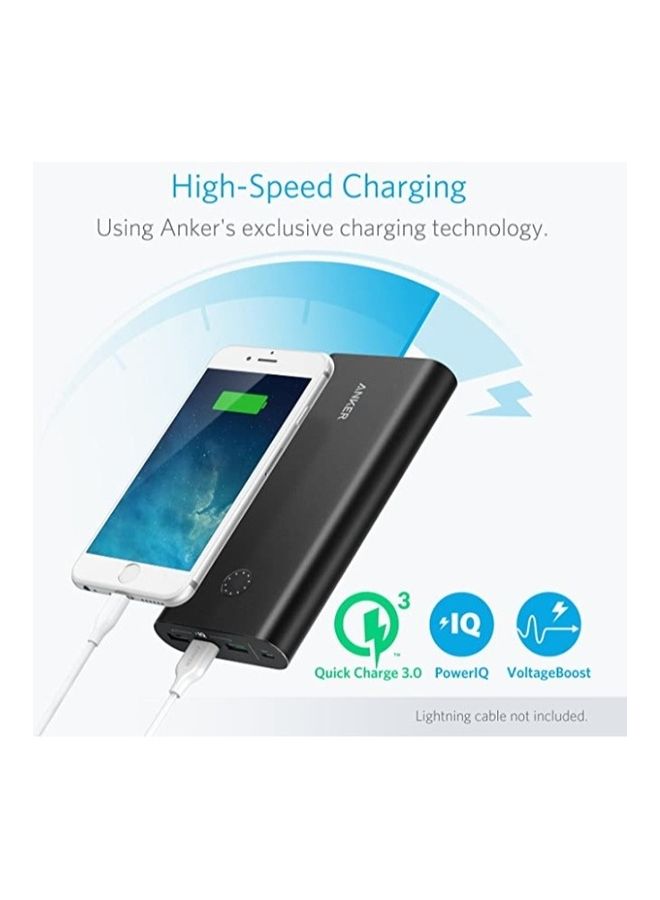 Anker - 26800.0 mAh PowerCore26800 - Premium Portable Charger with Qualcomm Quick Charge 3.0 (in- and output) and PowerIQ Technology, Dual Input Ports, Aluminum Shell, and High Capacity 26800mAh External Battery Black - Image 1