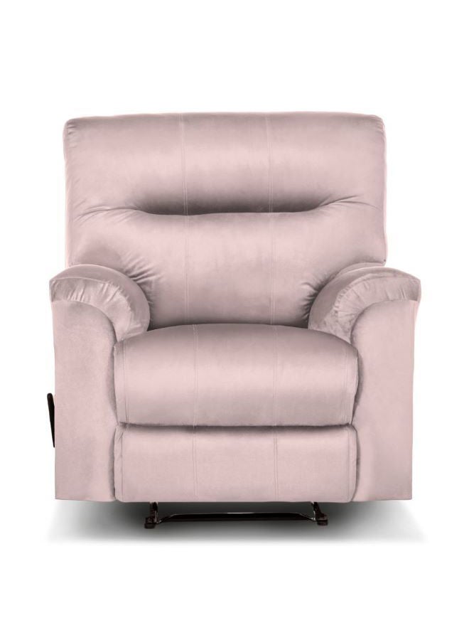 ريغال إن هاوس كرسي استرخاء ثابت منجد بالمخمل مع وضعية سرير زهري فاتح 90x95x80سم - Image 4