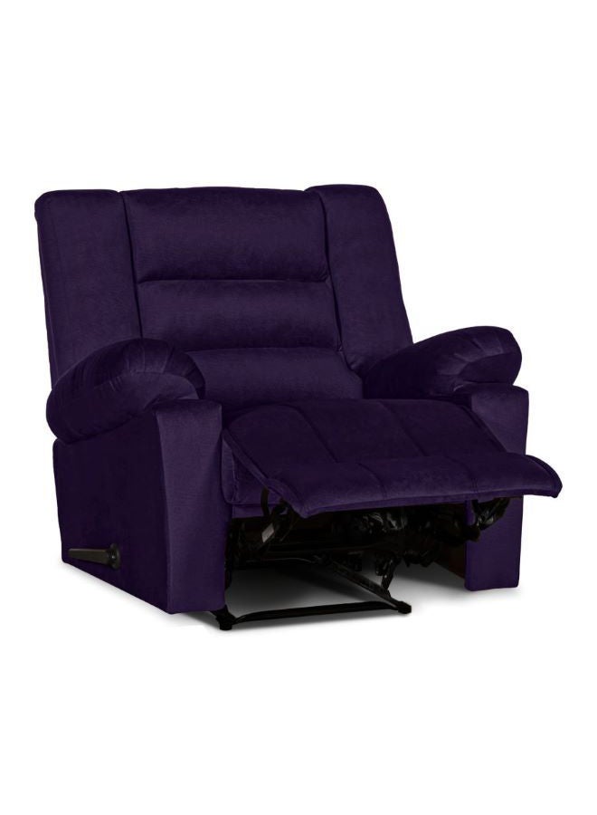 Velvet Upholstered Classic Recliner Chair With Bed Mode Dark Purple 90x100x80cm - v1684413718/N51072975A_2