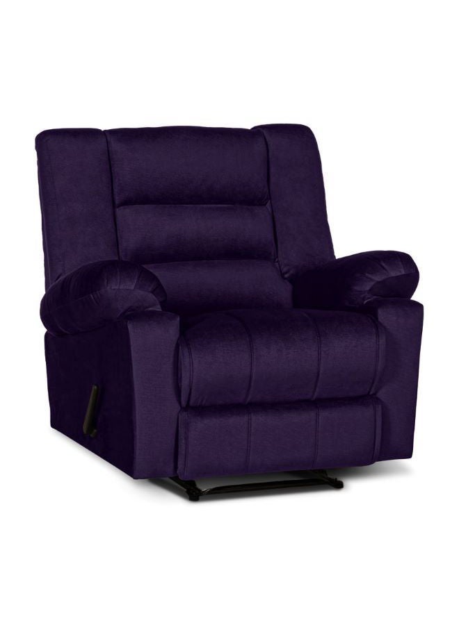 Velvet Upholstered Classic Recliner Chair With Bed Mode Dark Purple 90x100x80cm - v1684413719/N51072975A_3