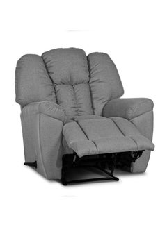 PENHALIGON'S Linen Upholstered Classic Recliner Chair With Bed Mode Light Grey 90x100x80cm  - Image 2