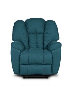 PENHALIGON'S Linen Upholstered Classic Recliner Chair With Bed Mode Turquoise 90x100x80cm  - Image 4