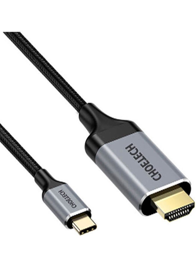 CHOETECH USB-C to HDMI Cable Gray - Image 2