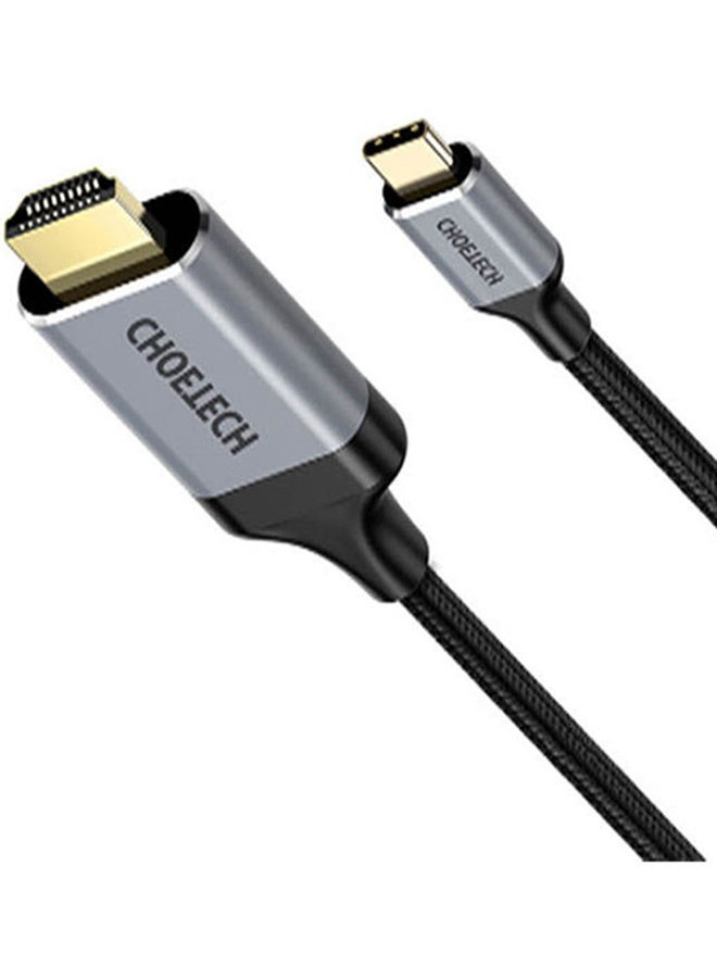 CHOETECH USB-C to HDMI Cable Gray - Image 3
