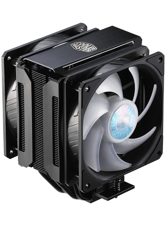 COOLER MASTER - Air Ma612 Stealth Argb Cpu Air Cooler Push Pull Sickle Flow 120 V2 Argb Fans 6 Heat Pipe Array Unlimited Ram Clearance Controller Included Universal Socket Compatibility Black - Image 1