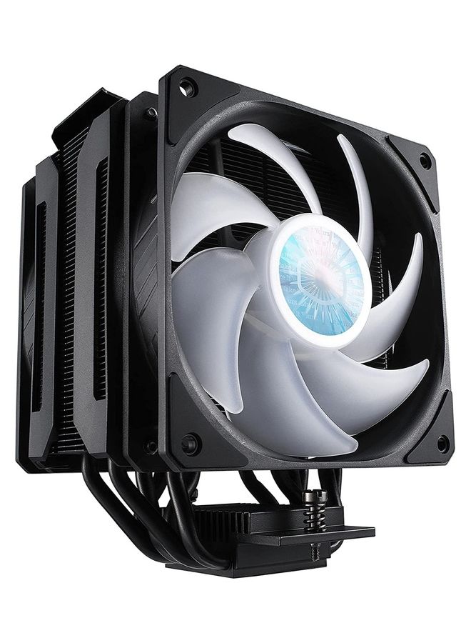 COOLER MASTER - Air Ma612 Stealth Argb Cpu Air Cooler Push Pull Sickle Flow 120 V2 Argb Fans 6 Heat Pipe Array Unlimited Ram Clearance Controller Included Universal Socket Compatibility Black - Image 1