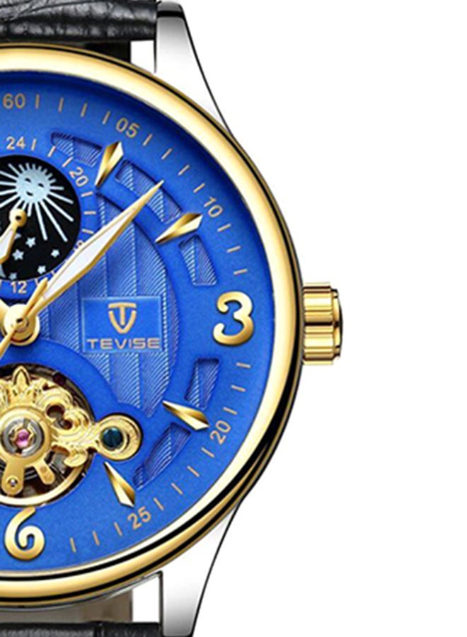 تيفيز ساعة يد كرونوغراف بسوار من الجلد طراز T820B GBL للرجال - Image 2