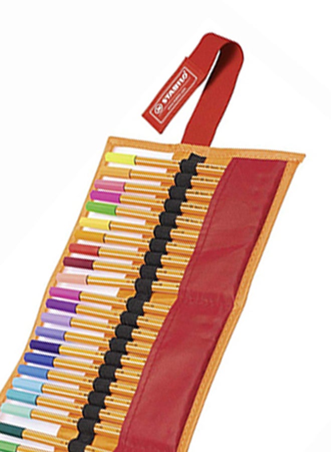 STABILO - Stabilo Point 88 Fineliner Pens, 0.4 Mm - 30-Color Rollercase Set Multicolour - Image 1