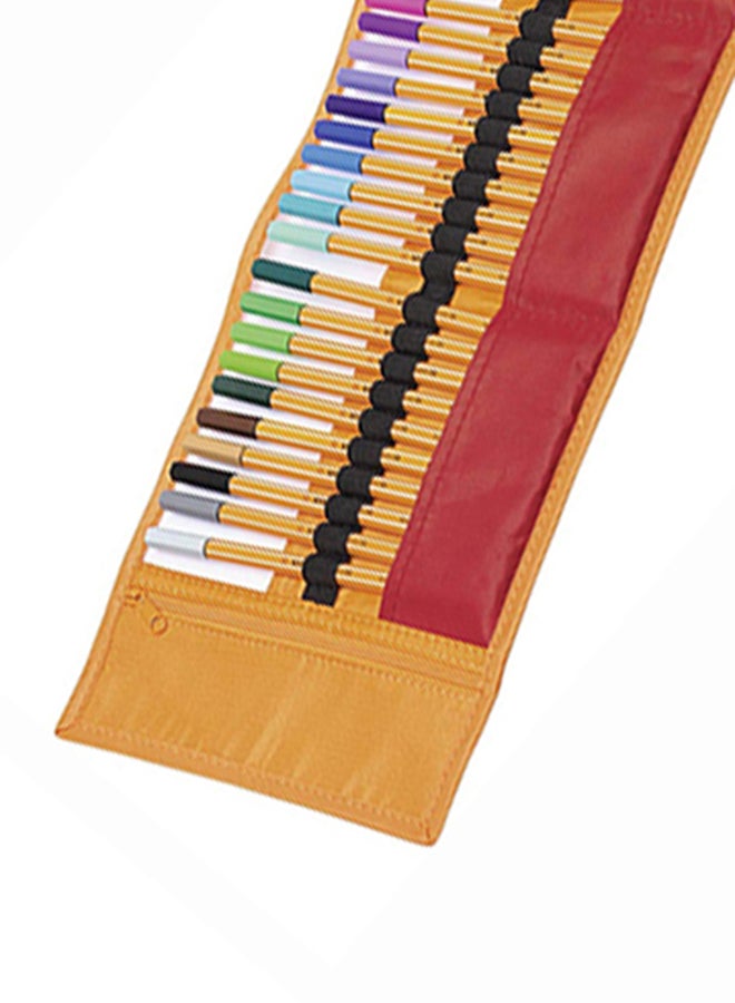 STABILO - Stabilo Point 88 Fineliner Pens, 0.4 Mm - 30-Color Rollercase Set Multicolour - Image 1