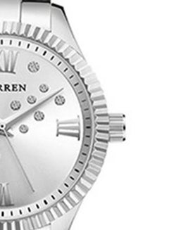 CURREN Women's Stainless Steel Analog Watch 9009 - 36 mm - Silver  - Image 3