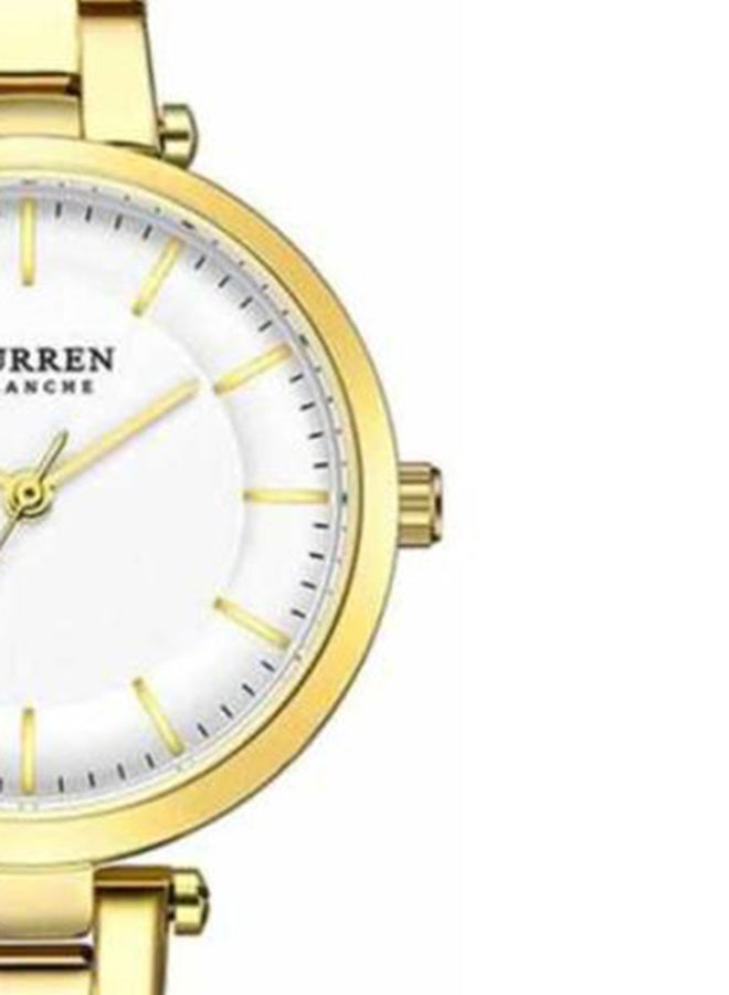 كارين ساعة يد بعقارب مقاومة للماء طراز 9054 - قياس 30 مم - لون ذهبي - Image 4