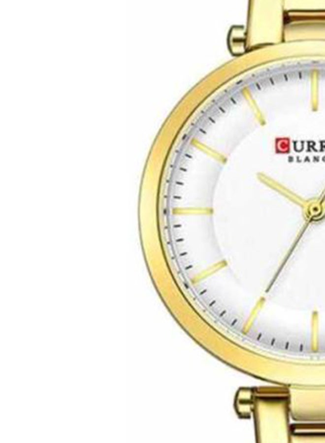 كارين ساعة يد بعقارب مقاومة للماء طراز 9054 - قياس 30 مم - لون ذهبي - Image 5