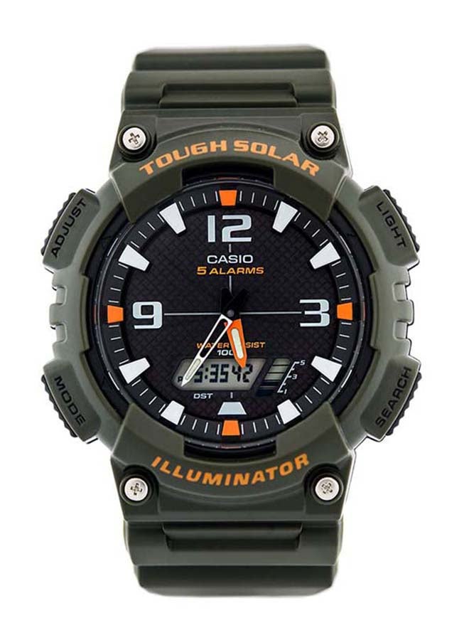 CASIO - Men's Resin Analog & Digital Wrist Watch AQ-S810W-3AVDF - 46 mm - Green - Image 1