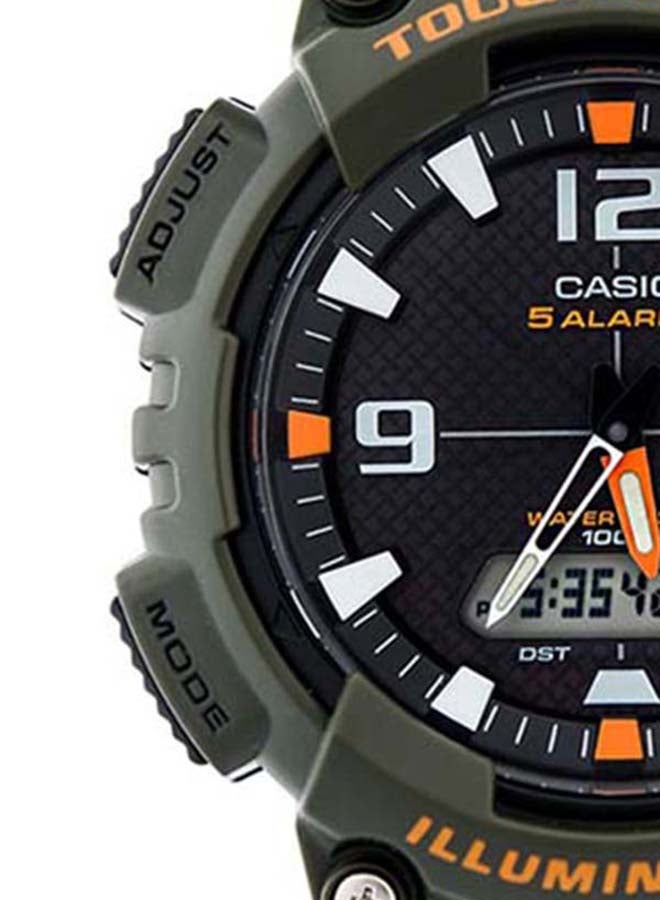 CASIO - Men's Resin Analog & Digital Wrist Watch AQ-S810W-3AVDF - 46 mm - Green - Image 1