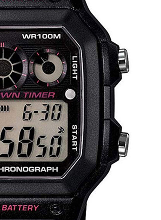 CASIO - Boys' Silicone Digital Wrist Watch AE-1300WH-1A2VDF - 42 mm - Black - Image 1