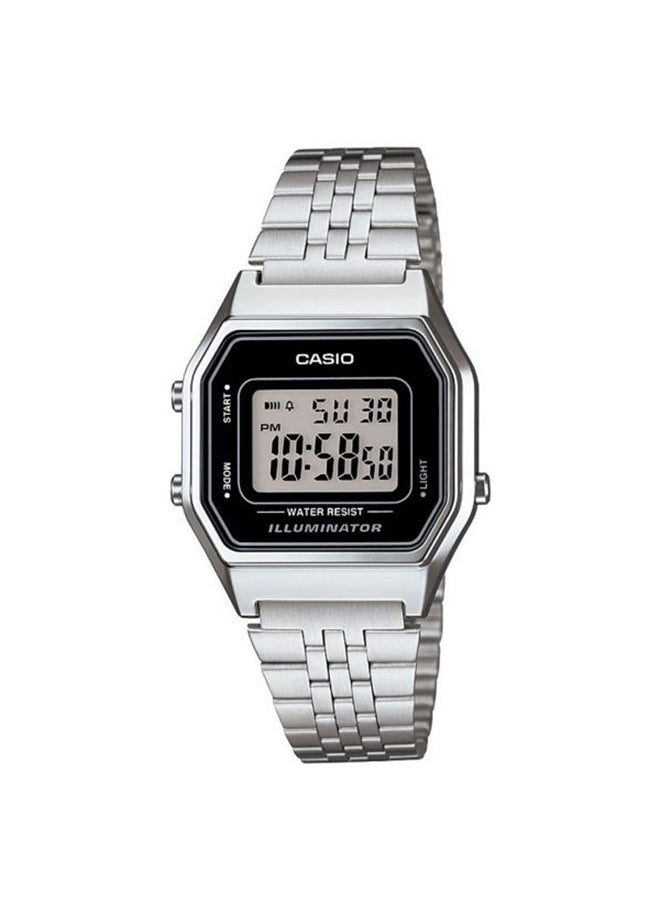 CASIO Water Resistant Digital Watch LA680WA-1DF Silver  - Image 1