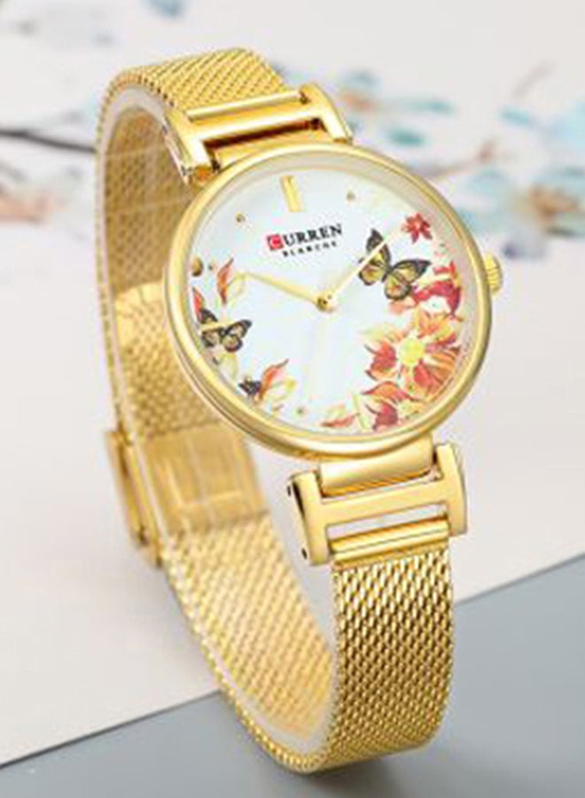 CURREN - Women's Stainless Steel Analog Watch 9053 - 30 mm - Gold - Image 1
