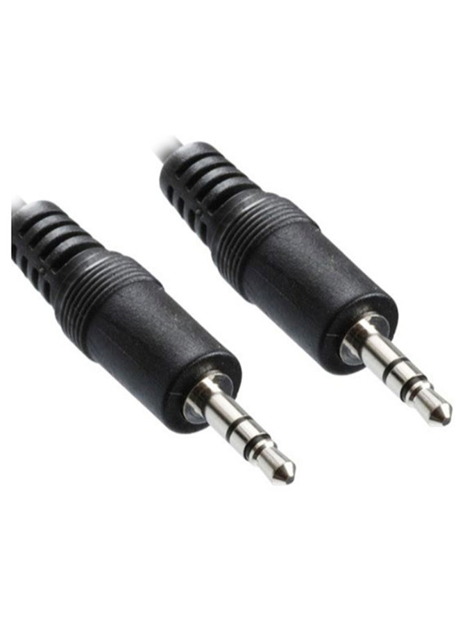 2B - RCA 3.5M/M To AUX Audio Cable Black/Silver - Image 1