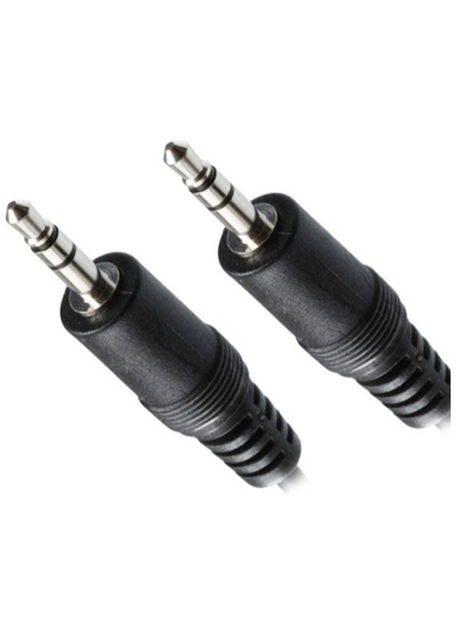 2B - RCA 3.5M/M To AUX Audio Cable Black/Silver - Image 1