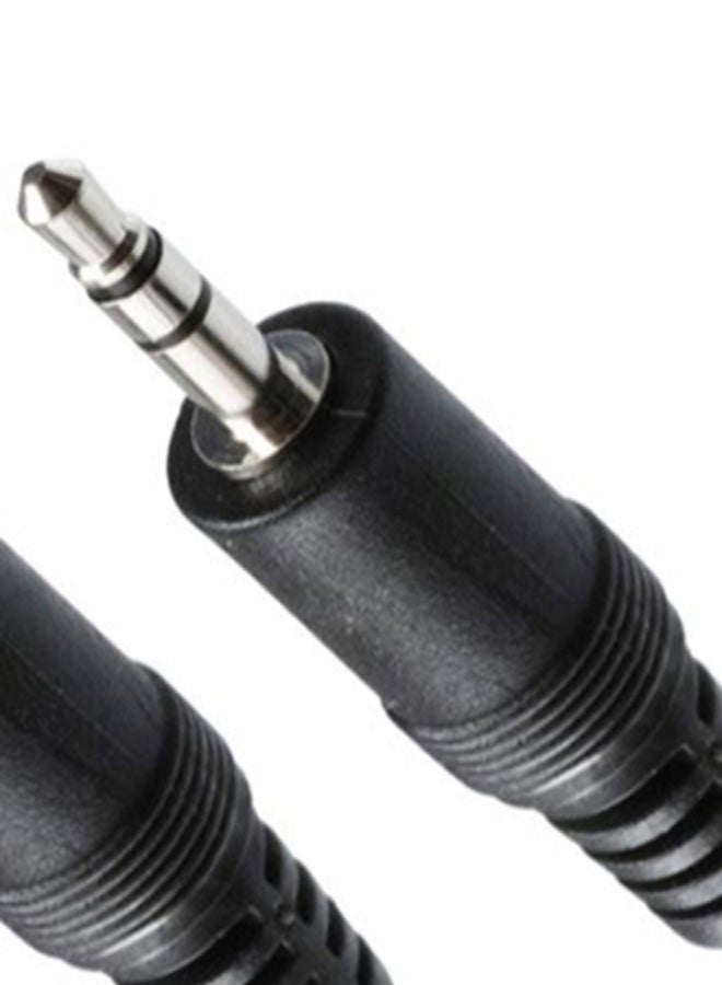 2B - RCA 3.5M/M To AUX Audio Cable Black/Silver - Image 1