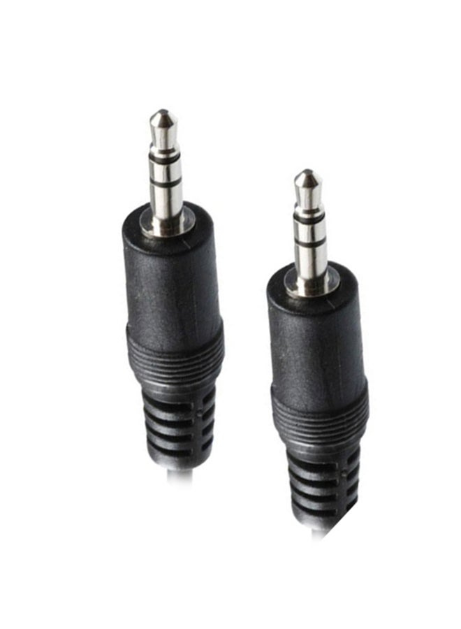 2B - RCA 3.5M/M To AUX Audio Cable Black/Silver - Image 1
