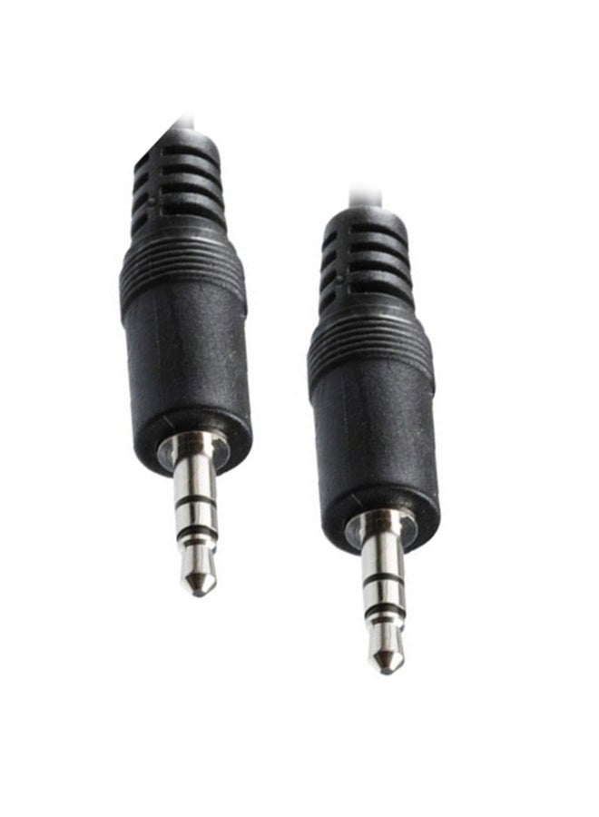 2B - RCA 3.5M/M To AUX Audio Cable Black/Silver - Image 1