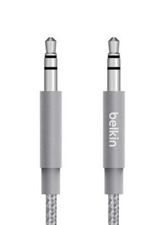 Mixit 3.5mm Braided Aux Cable Male To Male Lead Auxiliary Jack For iPhone Samsung Car Home Stereos Headphones Speaker   Grey Grey - v1684420229/N37634523A_2