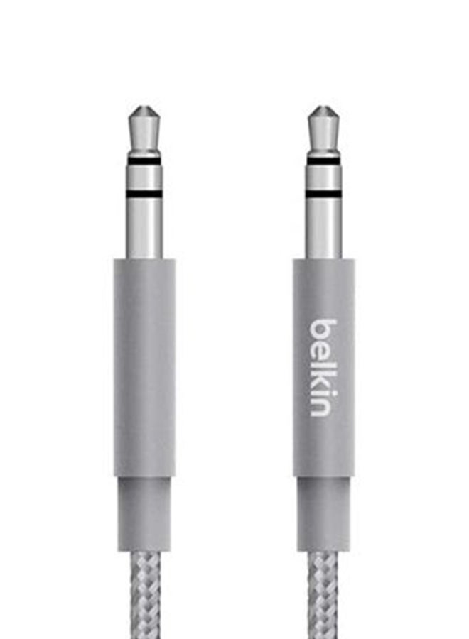 belkin Mixit 3.5mm Braided Aux Cable Male To Male Lead Auxiliary Jack For iPhone Samsung Car Home Stereos Headphones Speaker   Grey Grey  - Image 2