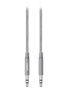 Mixit 3.5mm Braided Aux Cable Male To Male Lead Auxiliary Jack For iPhone Samsung Car Home Stereos Headphones Speaker   Grey Grey - v1684420229/N37634523A_3