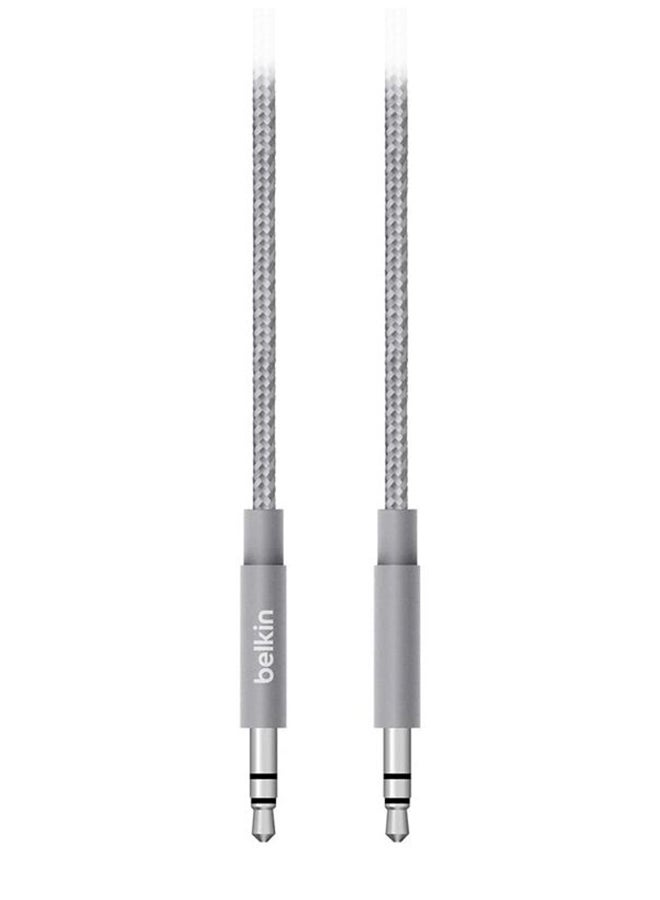 belkin Mixit 3.5mm Braided Aux Cable Male To Male Lead Auxiliary Jack For iPhone Samsung Car Home Stereos Headphones Speaker   Grey Grey  - Image 3
