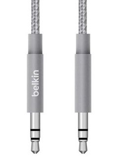 Mixit 3.5mm Braided Aux Cable Male To Male Lead Auxiliary Jack For iPhone Samsung Car Home Stereos Headphones Speaker   Grey Grey - v1684420229/N37634523A_4