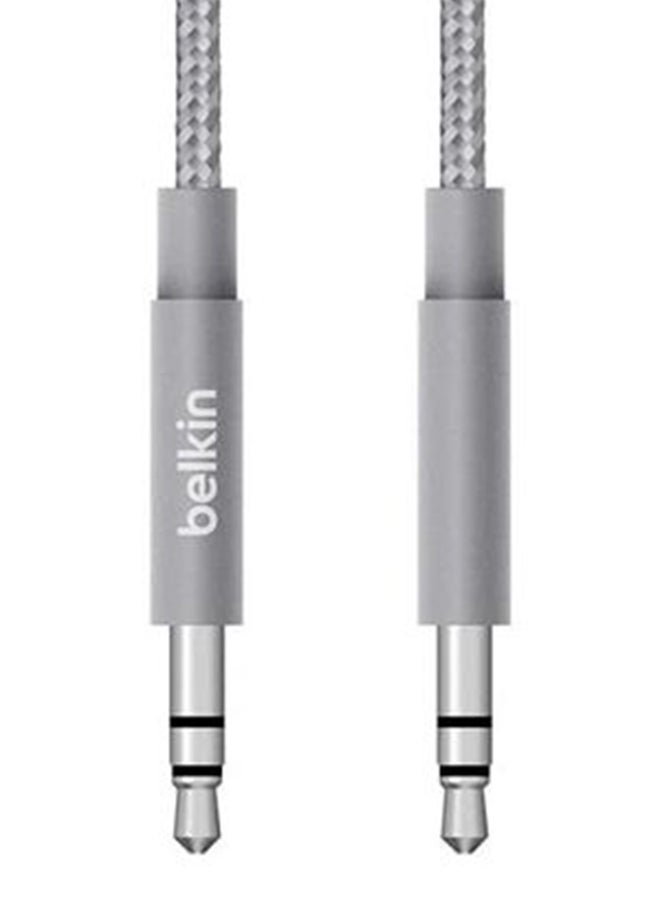 belkin Mixit 3.5mm Braided Aux Cable Male To Male Lead Auxiliary Jack For iPhone Samsung Car Home Stereos Headphones Speaker   Grey Grey  - Image 4