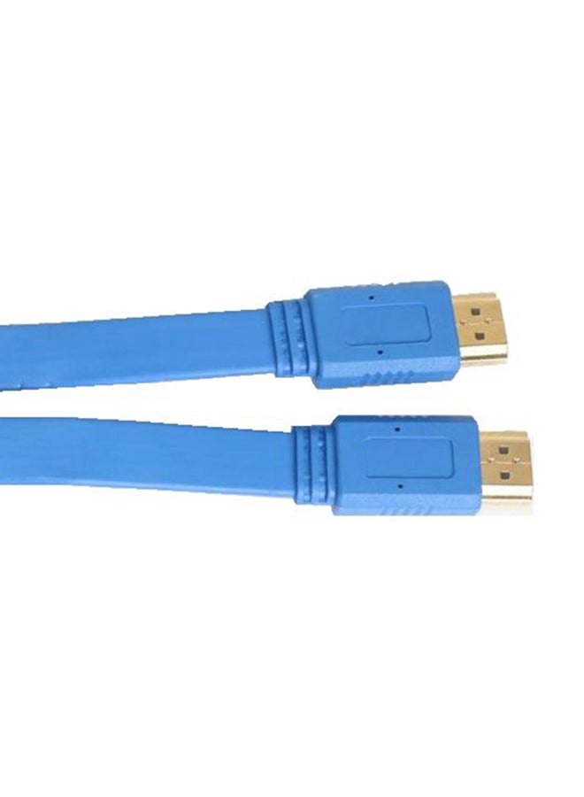 E-Train Flat HDMI To HDMI Cable Blue - Image 1