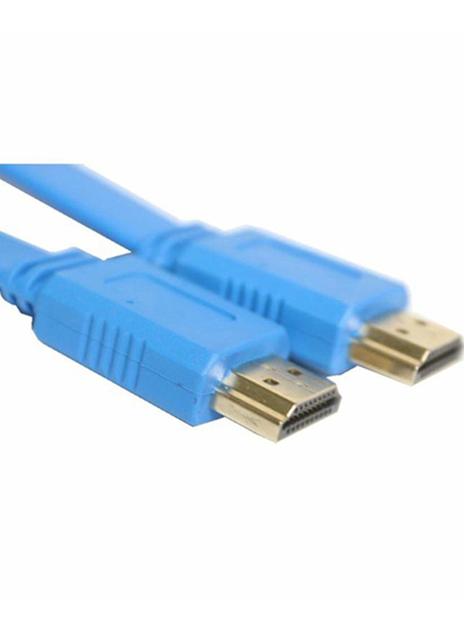 E-Train Flat HDMI To HDMI Cable Blue - Image 2