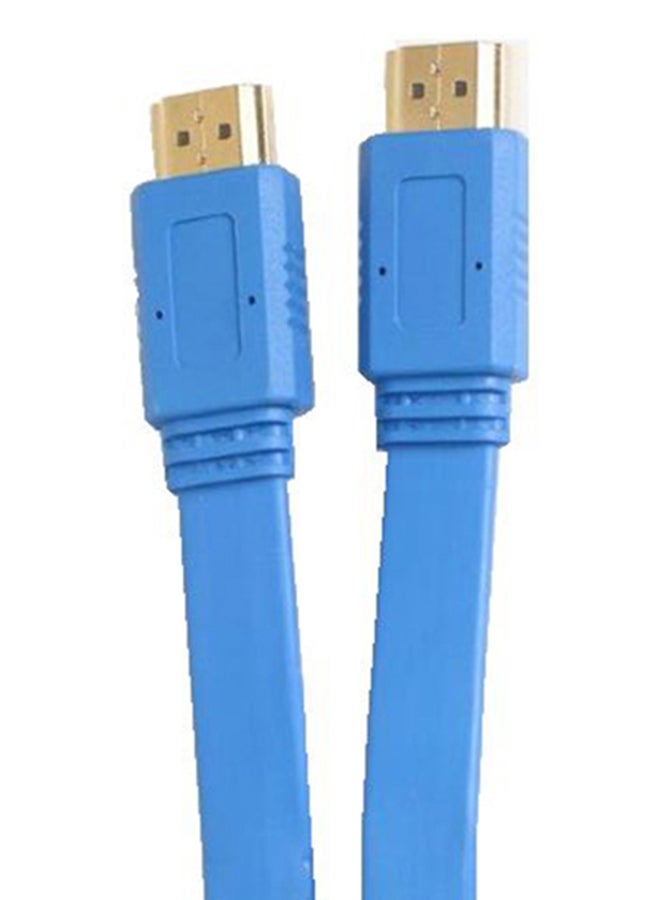 E-Train Flat HDMI To HDMI Cable Blue - Image 3