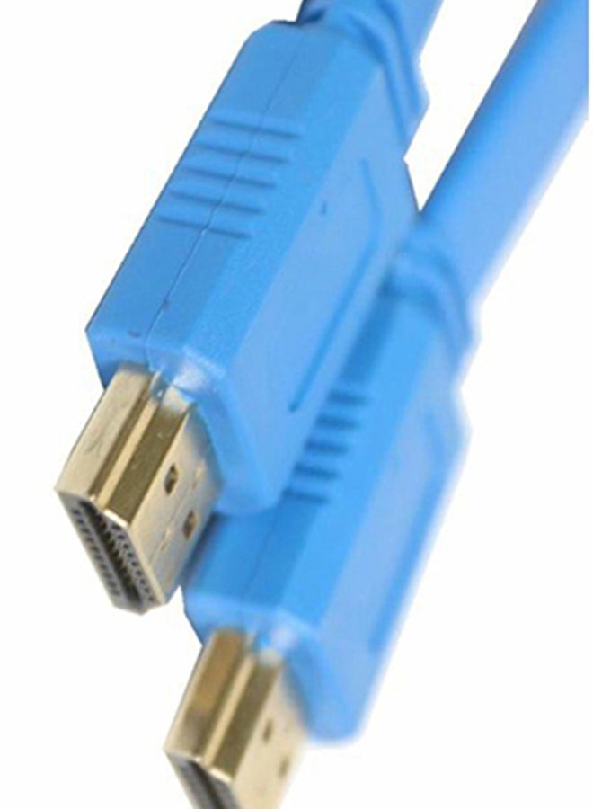 E-Train Flat HDMI To HDMI Cable Blue - Image 4