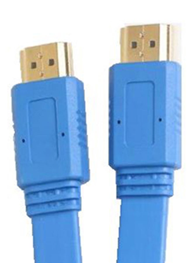 E-Train Flat HDMI To HDMI Cable Blue - Image 5
