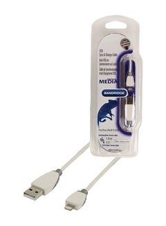 Bandridge Be Blue Lightning To USB Cable White UAE | Dubai, Abu Dhabi