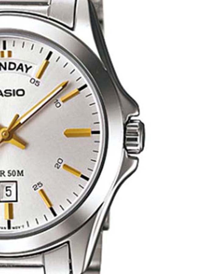 CASIO Men's Enticer Stainless Steel Analog Wrist Watch MTP-1370D-7A2VDF - 39 mm - Silver - Image 4