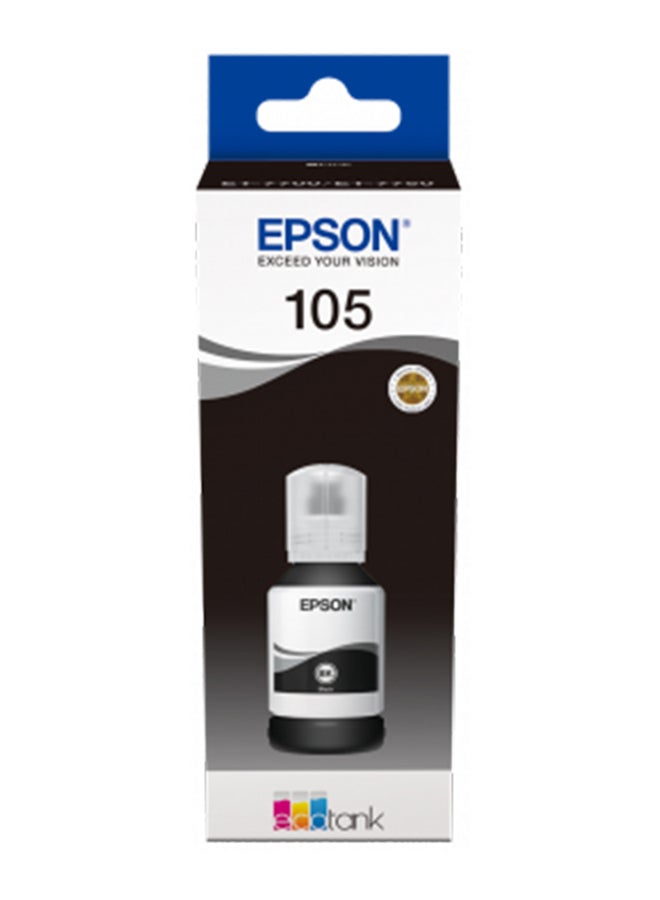 EPSON 105 EcoTank Ink Bottle, Black Ink for Printer Refill - Black  - Image 1