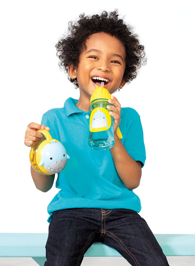 Skip Hop - Zoo Straw Bottle Polypropylene Shark, 18 Months To 36 Months - Image 1
