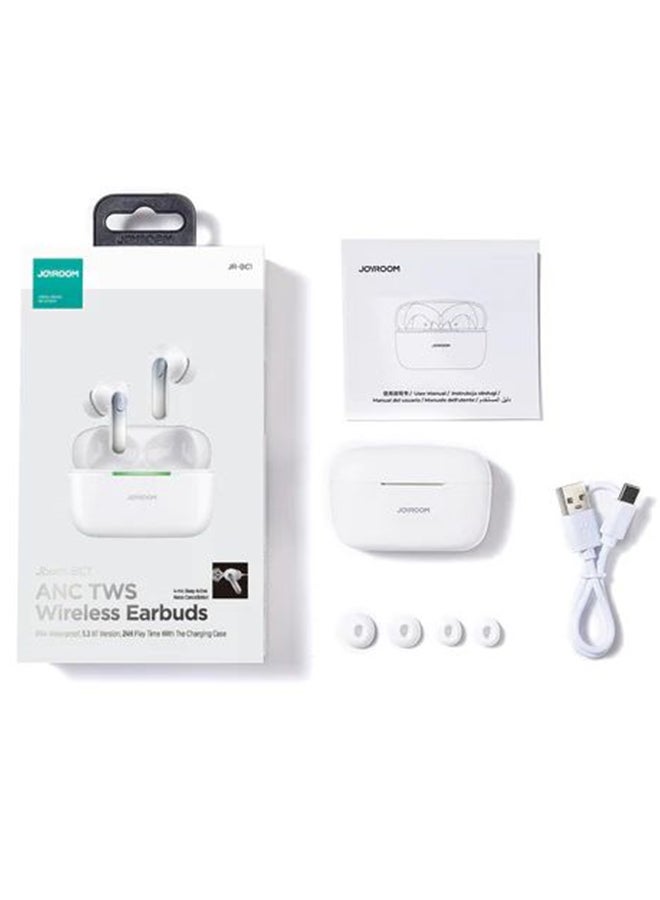 JOYROOM - JR-BC1 Bluetooth 5.3 TWS True Wireless In-Ear ANC Earbuds White - Image 1