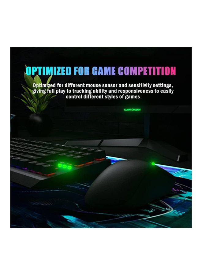Datazone - Mouse base   games   with lighting Suitable for computer keyboard Black - Image 1