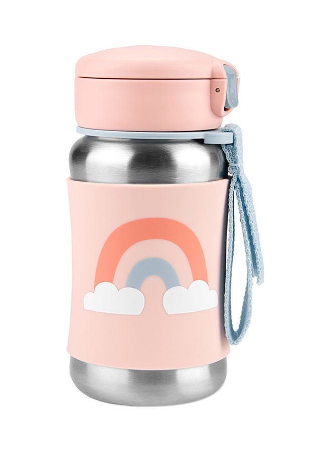 Skip Hop - Toddler Sippy Cup With Straw, Sparks Stainless Steel Straw Bottle, Rainbow - Image 1