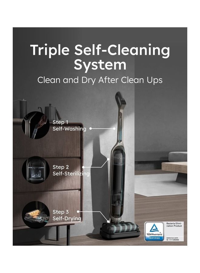 eufy - MACH V1 Ultra, All-in-One Cordless StickVac with Steam Mop, Cordless SteamWave Technology, Always-Clean Mop, Triple Self-Cleaning System, Eco-Clean Ozone, Safe for Homes with Children and Pets 680.0 W T2770 Black - Image 1